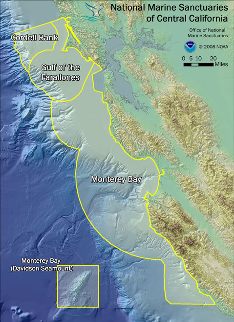Central California Marine Sanctuaries Map