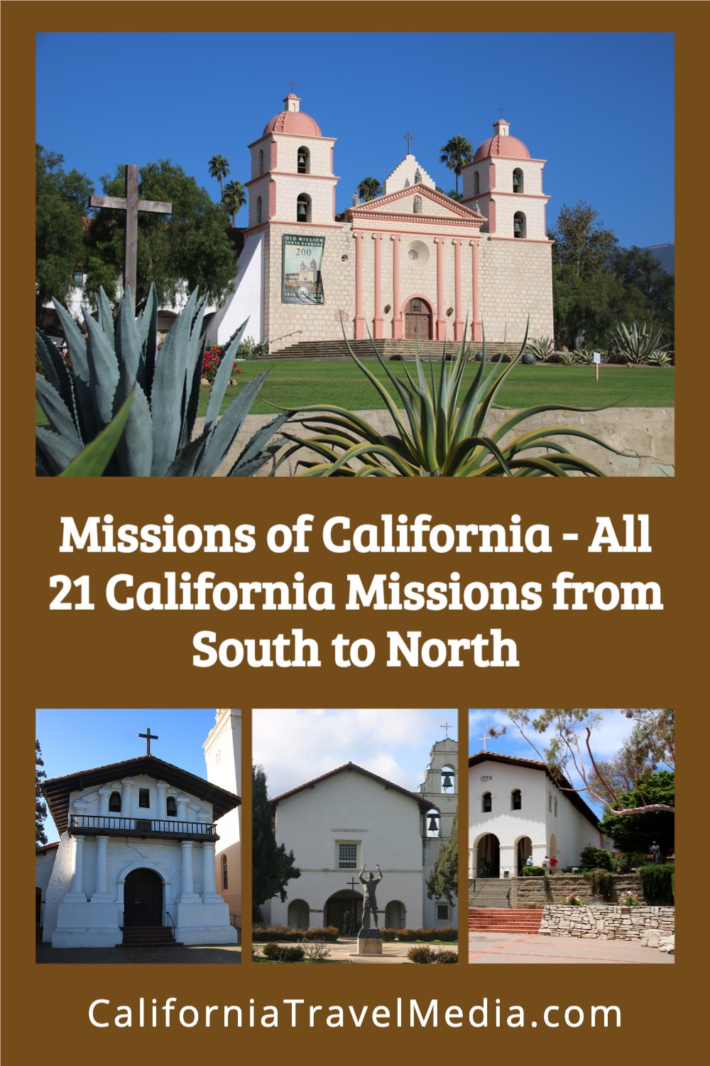 Missions of California with Map - All 21 California Missions from South to North #california #missions #history #spanish #father-serra #places #map